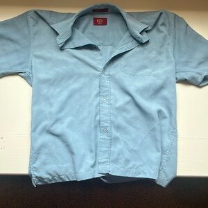 Haggar Ez's ligjt blue, patterned shirt size large NWT